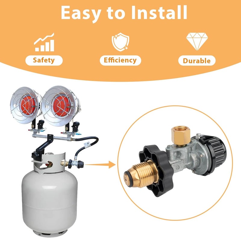 ArrogantF Propane Heater Regulator Valve Compatible with Mr. Heater Tank Top Heater MH15T, MH15TS, MH30T, MH30TS, MH45T, MH24T, Regulator Knob Also fit for SunRite Tank Top Heater SRC15T, SRC30T Portable Heater - Image 4
